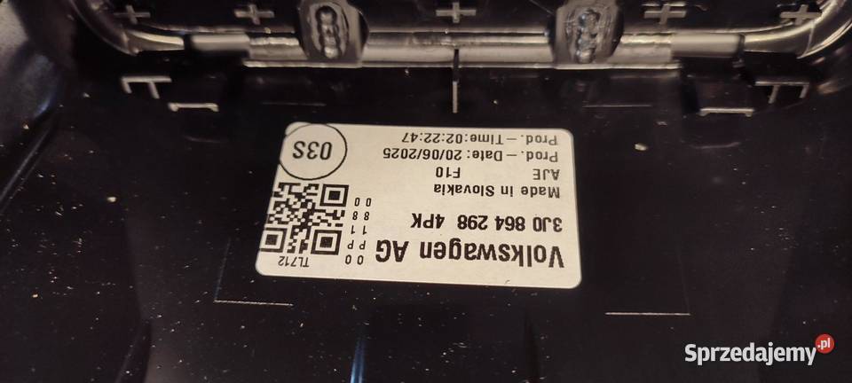 SKODA SUPERB 4 KRATKA TUNELU 3J0864298