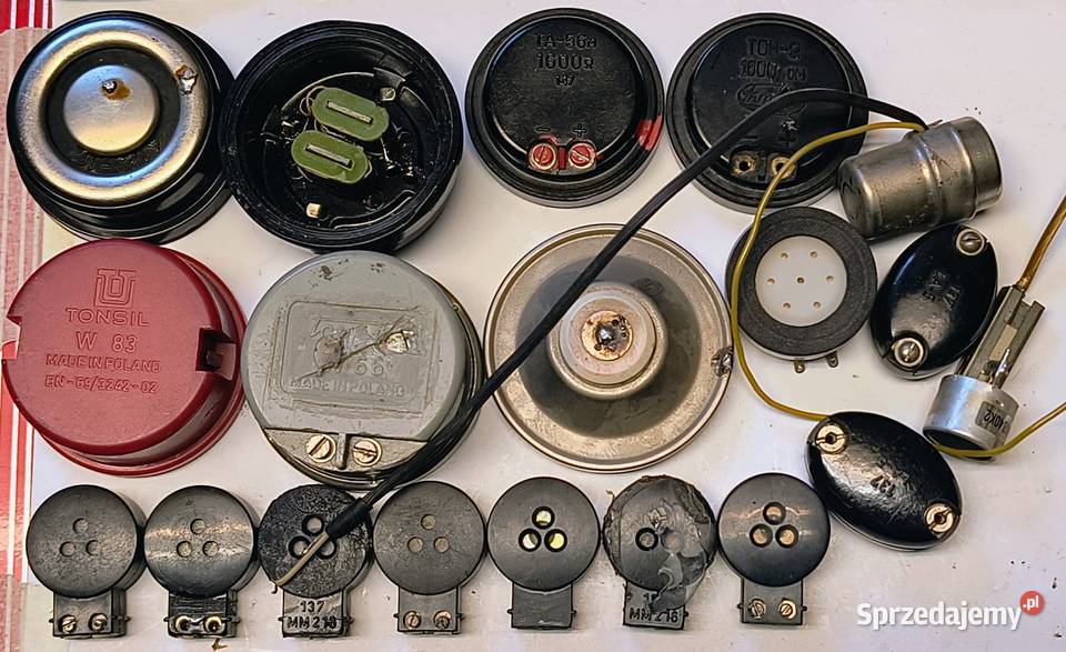 Małe głośniki mikrofony wkładki laryngofony Bielsko-Biała sprzedam