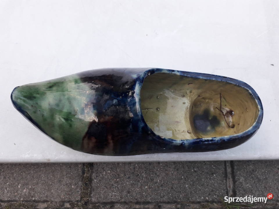 Ceramiczny szkliwiony pojemnik chodak na prezent Warszawa