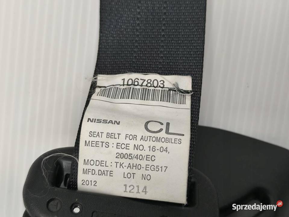 PAS BEZPIECZEŃSTWA LEWY TYŁ QX70 FX II 0437187