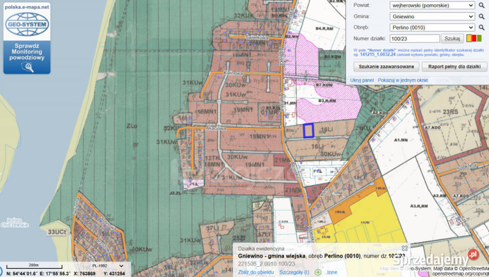 Grunt Perlino 1580m2 130zł/m2