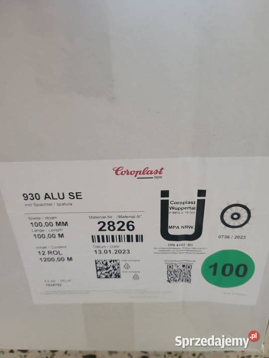 Taśma Aluminiowa gladka Coroplas 930 mazowieckie Płońsk