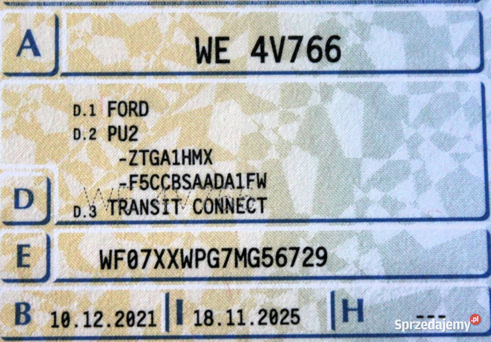 Ford Transit Connect Kamera L2 Automat SalonPL podgrzewane fotele Sokołów