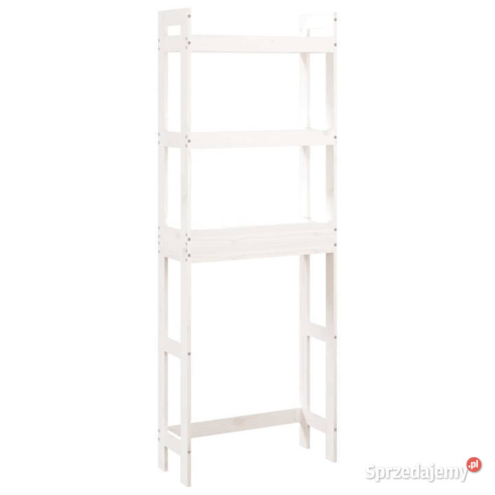 Półka łazienkowa biała 63x26x171 lite drewno Warszawa