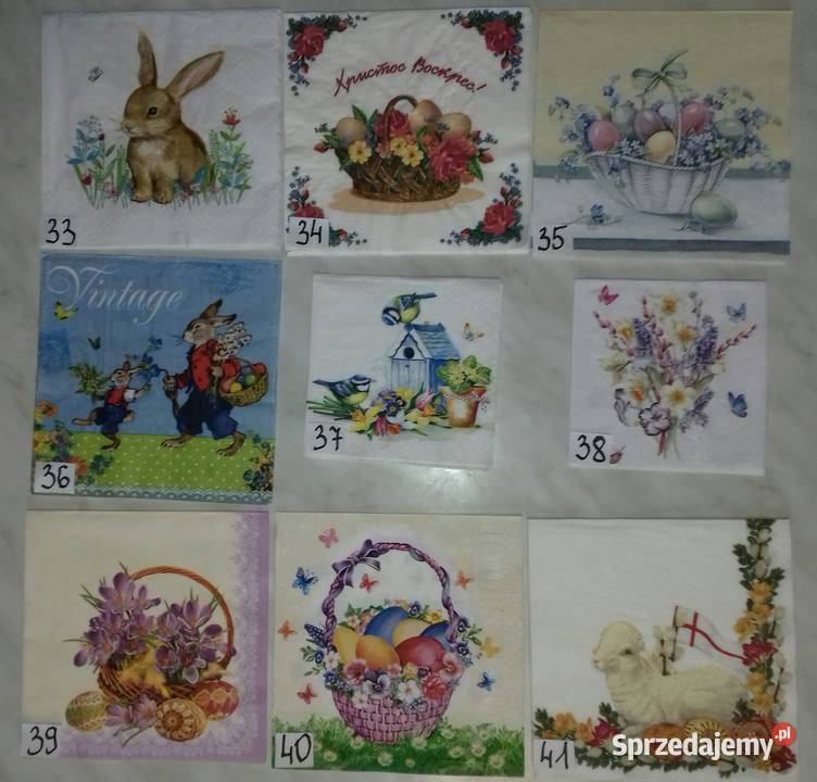Serwetki decoupage świąteczne Wielkanoc Laskowiec