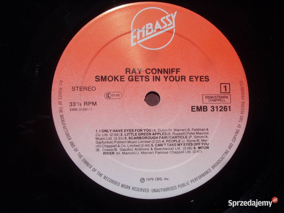 POP LP RAY CONNIFFSMOKE GETS 1976 R Wołów