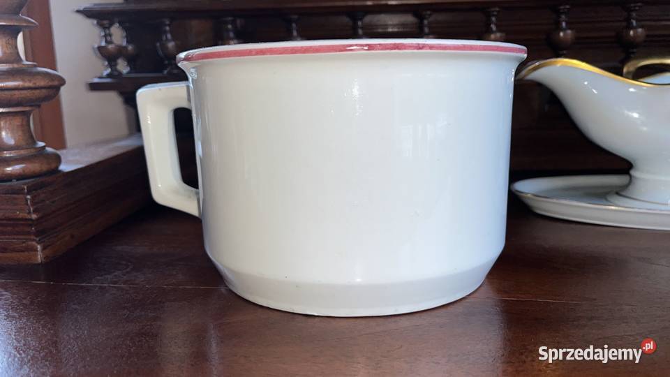 Nocnik z różą Biała gruba porcelana Gdańsk sprzedam