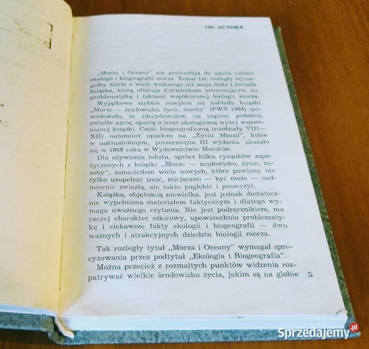 Morza i oceany ekologia i biogeografia Kazimierz pomorskie sprzedam