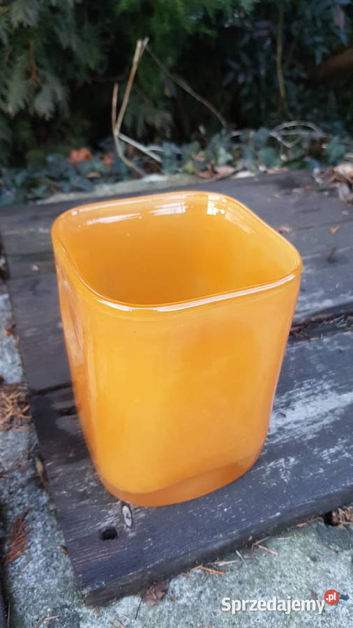 Masywny wazon z grubego szkła Antyki, Sztuka, Kolekcje śląskie sprzedam