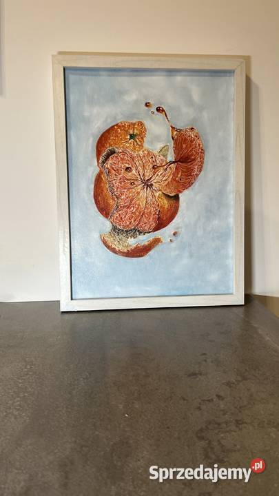 Pomarańcza w ruchuNowoczesny obraz olejny z Zielona Góra sprzedam