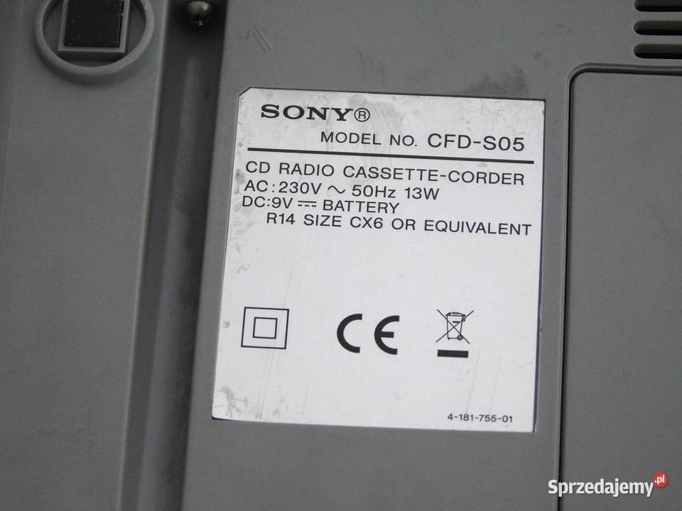 Radio odtwarzacz z CD AUX Sony CFDS05 sprawny sprzedam
