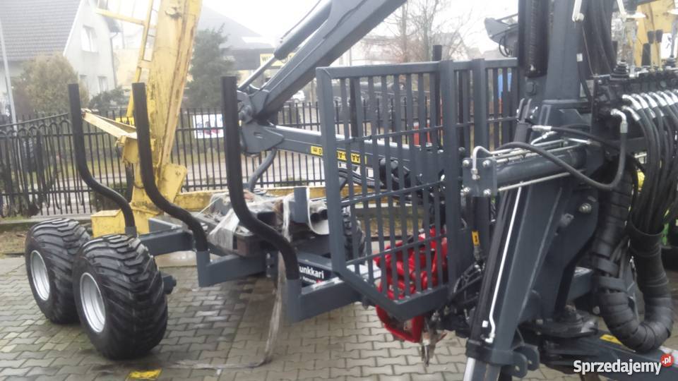 Przyczepa do zrywki Junkkari Patruuna 9 Żuraw Przyczepy i naczepy Trzebielino