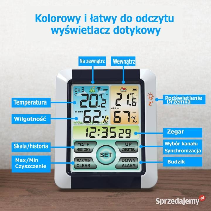 Bezprzewodowa stacja pogodowa termometr wielkopolskie Poznań