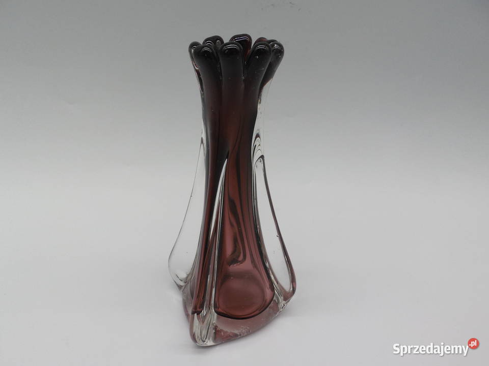 Wazon Vintage Murano Chibsk Szkło Sommerso Porcelana i szkło