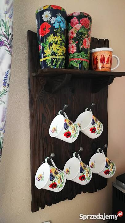 Wieszak drewniany vintage rustykalny loft Krasów