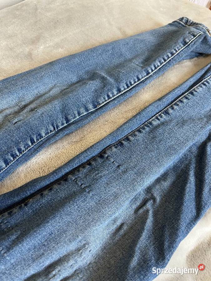 Spodnie jeansy dżinsy skinny rurki niebieskie Rozmiar 158 Jasło
