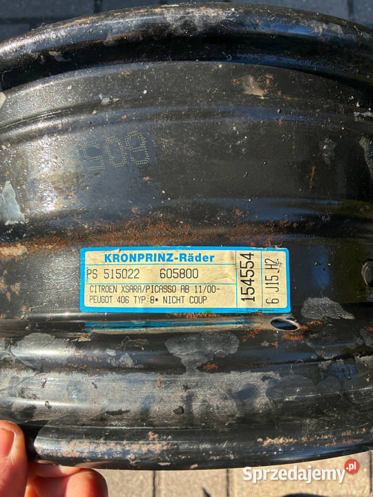 Felga stalowa Citroen Peugeot 15 4x108 Mikołów