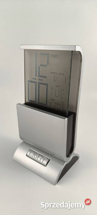 Stołowy zegar budzik termometr Zmienia kolory Dom i Ogród Brwinów