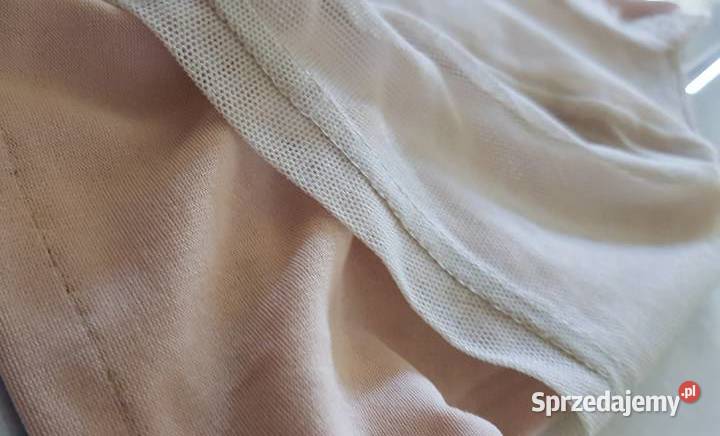 bluzka koszulka nude cielista podwójna nakładana Kielce sprzedam