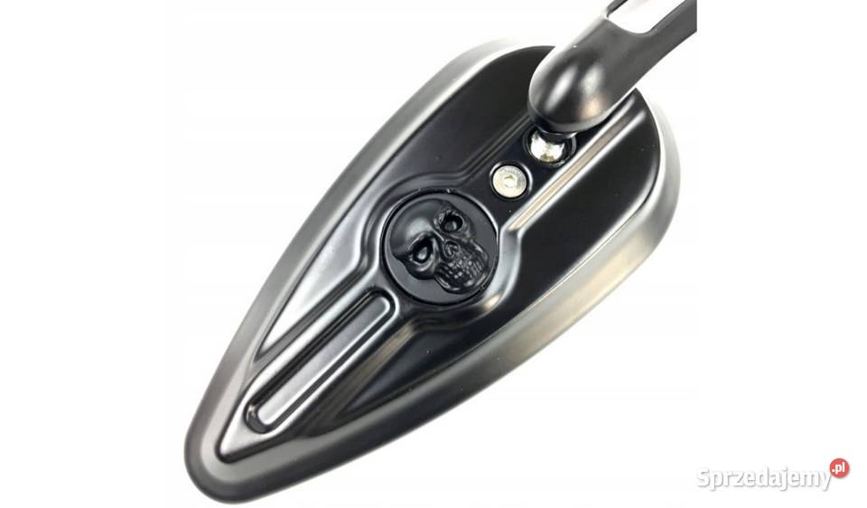 LUSTERKA MOTOCYKLOWE CZARNE CZASZKA Z METALU śląskie Sosnowiec