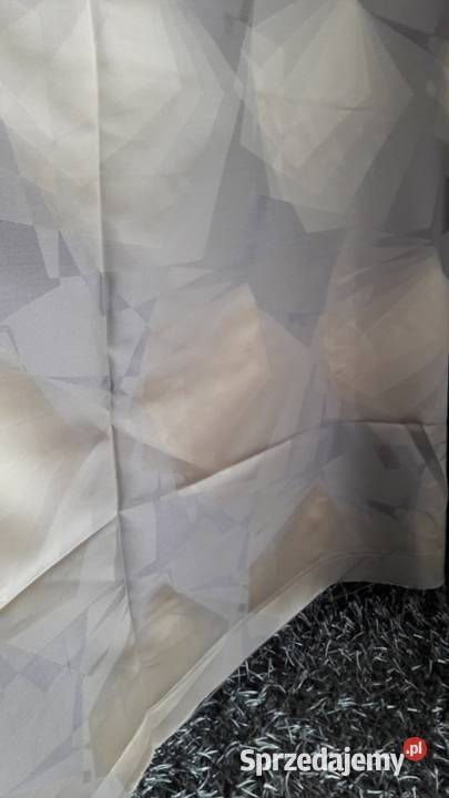 Materiał dwustronny ecru szary zasłona sze 150 x Radom