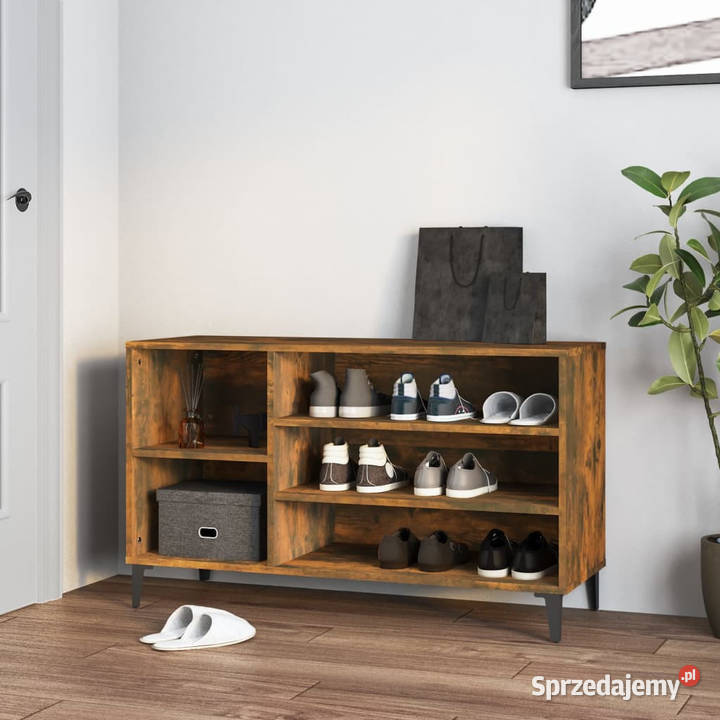 Półka na buty przydymiony dąb 102x36x60 WM819753 Warszawa