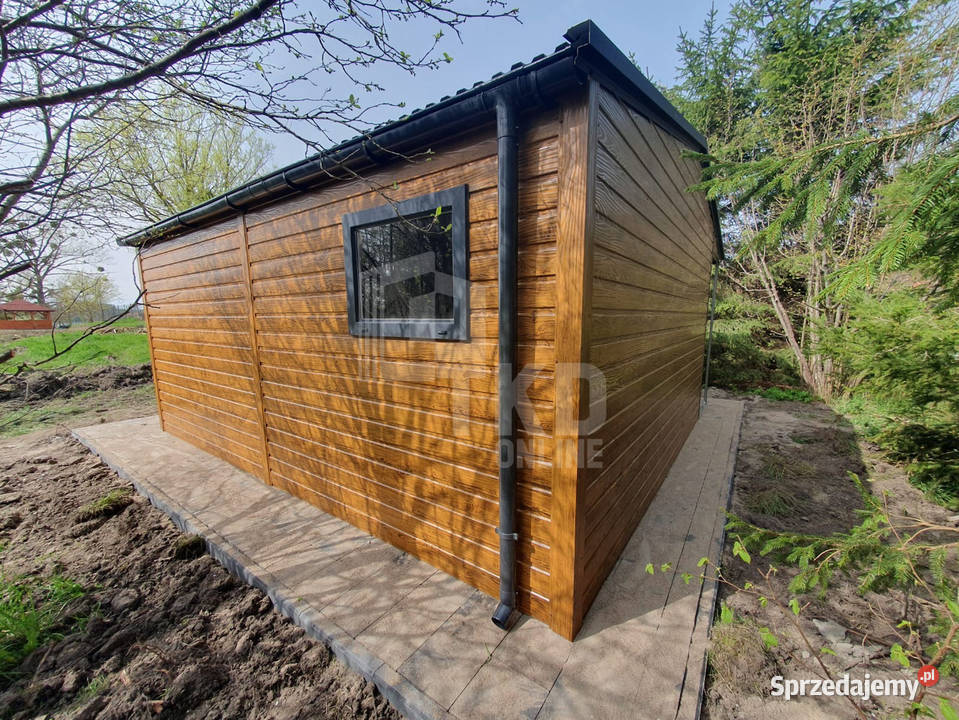 Garaż Blaszany 4x5 wiata 1x5 Brama okno rynny Altany i wiaty Szczecinek