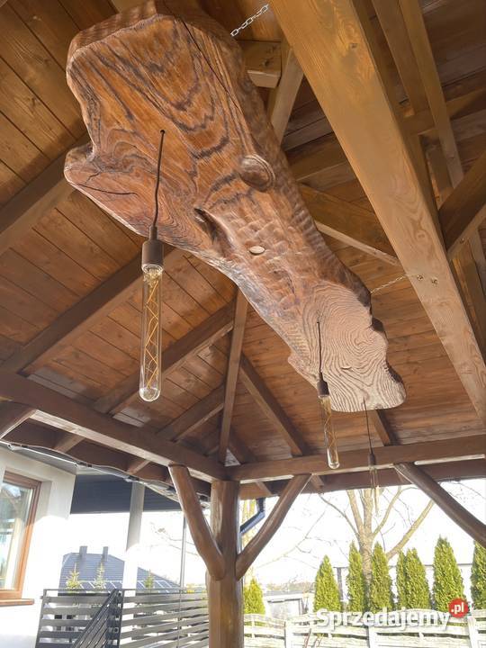 Meble ogrodowe stół monolit stolik live edge dąb