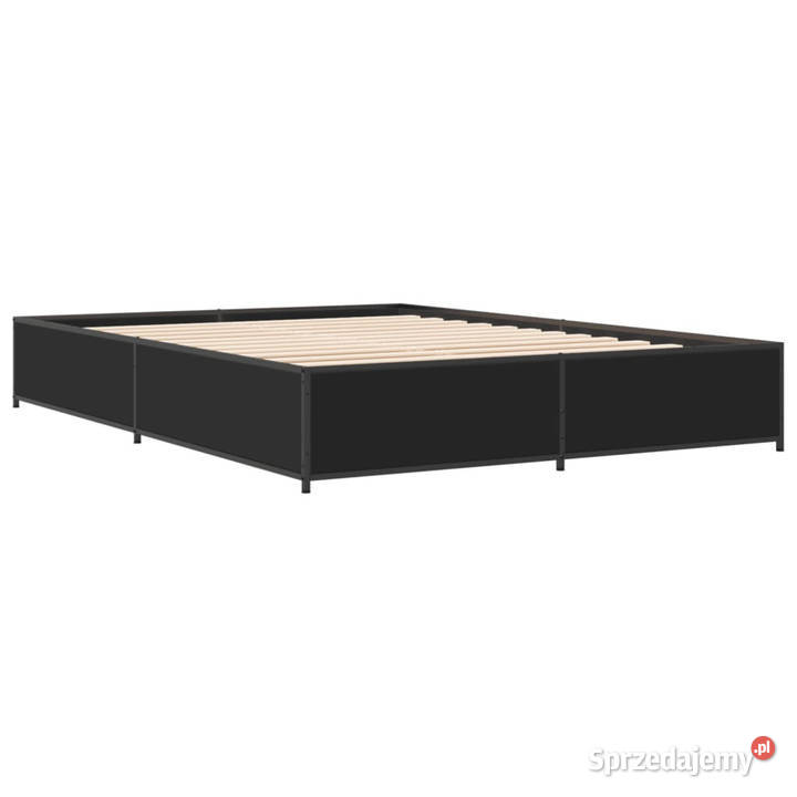 Łóżko Metalowe Czarne Rama Łóżka Ze Stelażem 29cm