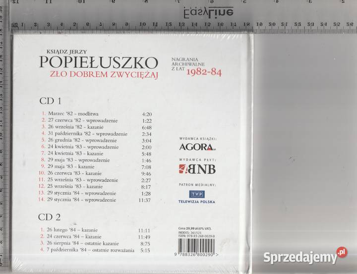 Zło dobrem zwyciężaj KsJerzy Popiełuszko CD mazowieckie Pruszków