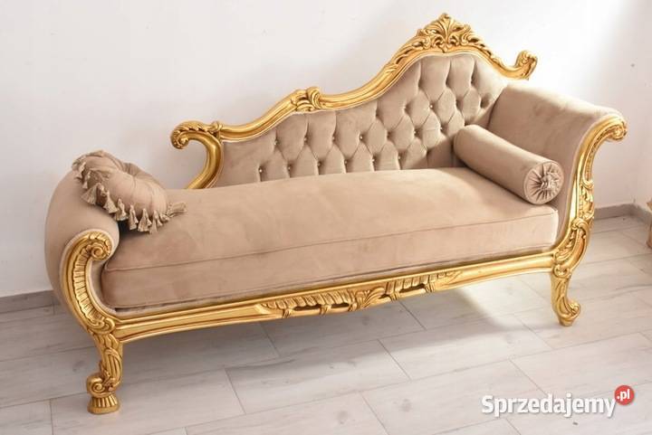Złota Pałacowa Sofa Kanapa Leżanka Szezlong małopolskie Kraków