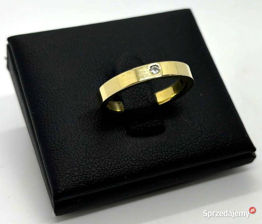 Złota Obrączka z Diamentem pr 585 395g R11 Obrączki Obrączki sprzedam
