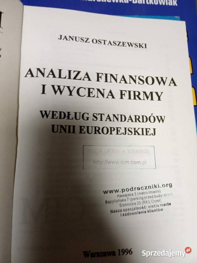 Analiza finansowa i wycena przedsiębiorstwa Warszawa