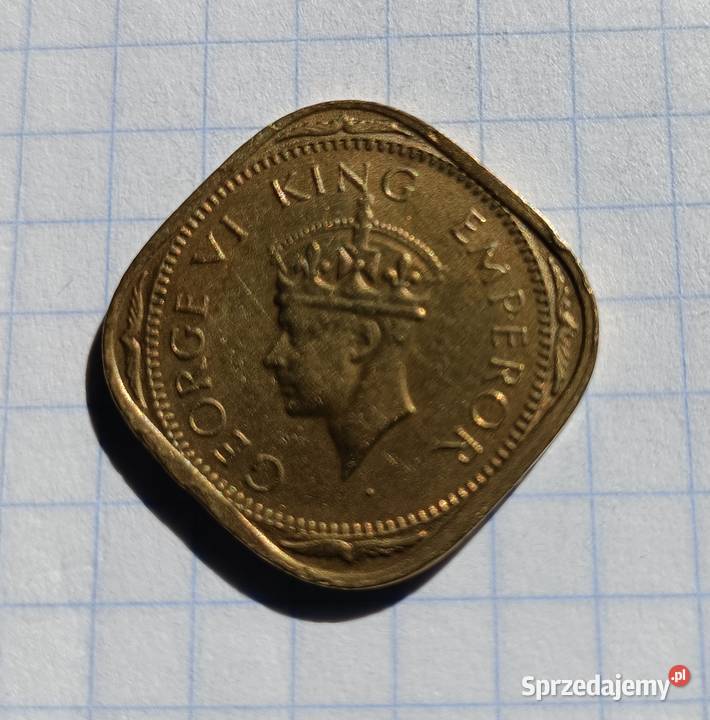 2 ANNAS 1943 INDIE BRYTYJSKIE Numizmatyka Piszczac