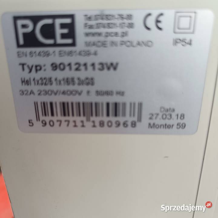 PCE rozdzielnica budowlana przenośna Zabezpieczenia i rozdzielnice Drużyna sprzedam