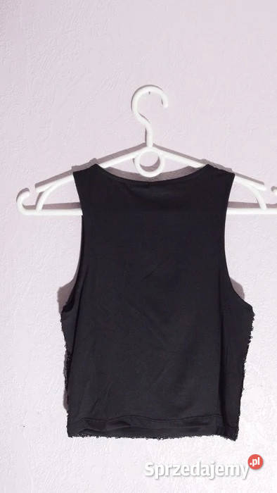 Czarny top koszulka bluzka xs 34 hm cekiny Topy i koszulki