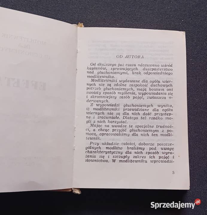 Ks Władysław Koperski Effeta Modlitewnik Antykwariat wielkopolskie Koźminek