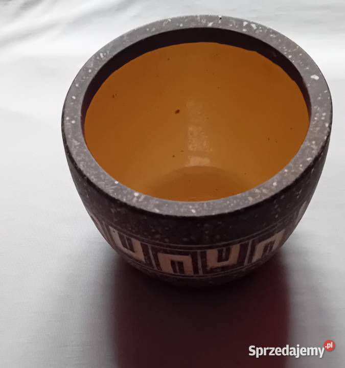 Ceramiczna niemiecka osłonka doniczki Fat Lava wielkopolskie Koźminek