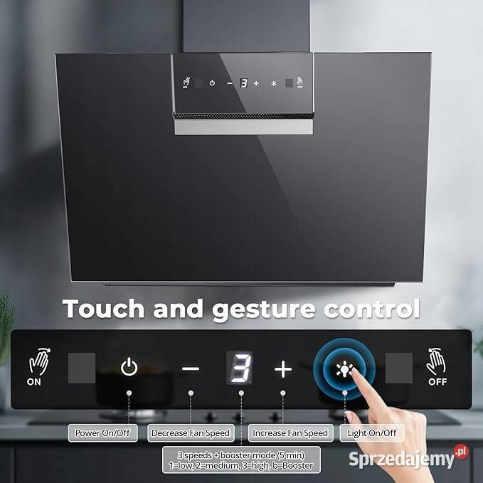 SNDOAS okap kuchenny 60 czarny klasa A 800 mh Myszyniec