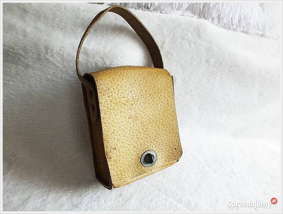 Stare skórzane etui na małe radio kieszonkowe Pozostałe Żary