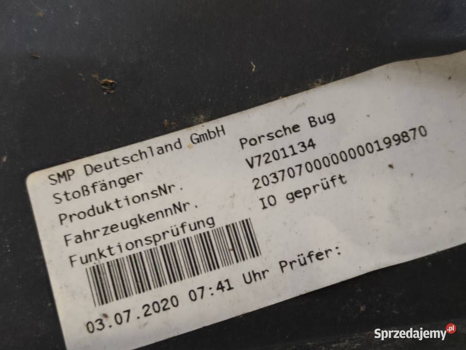 Zderzak Przód Przedni Porsche Taycan 4S V7201134 osobowe Pleszew