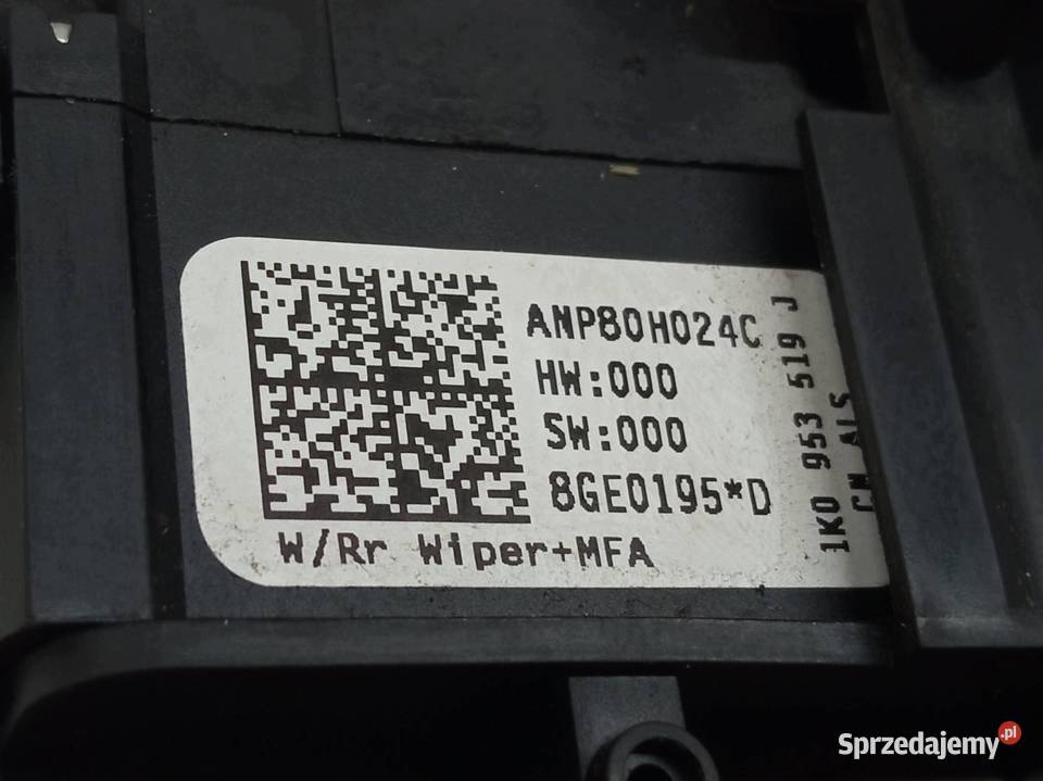 PRZEŁĄCZNIK ZESPOLONY TAŚMA KOMPLET 1K0953503GE Rok produkcji 2008 sprzedam