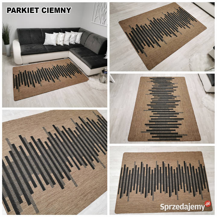 DYWAN SZNURKOWY SIZAL 120X170 PARKIET CIEMNY