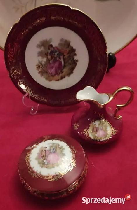 PORCELAINE DE LIMOGES FRANCE Romantyczne scenki Pabianice