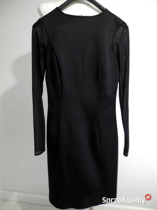 Sukienka Czarna Wieczorowa Imprezowa Koktajlowa czarny Łomża