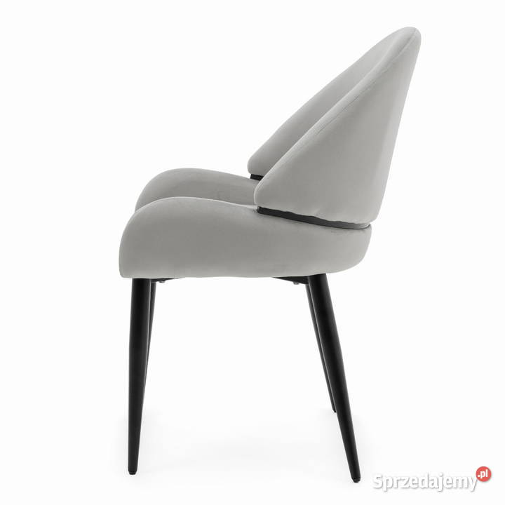 Krzesło Tapicerowane Bergamo Jasnoszare Wysyłka Dom i Ogród wielkopolskie