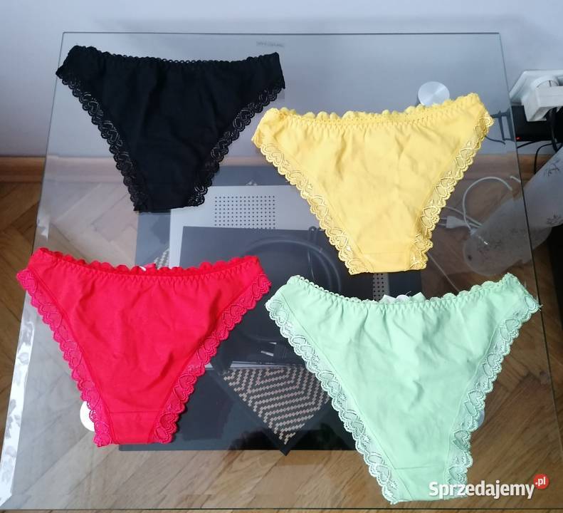 NOWE DAMSKIE FIGI KLASYCZNE ANGEL KORONKA RXXXL żółty/złoty łódzkie Łódź