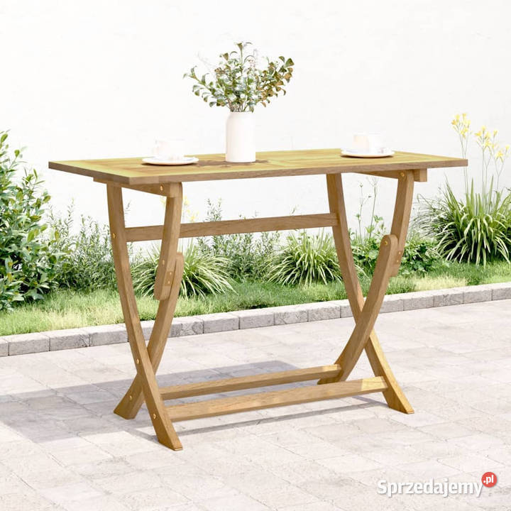 Składany stół ogrodowy 110x55x75 lite drewno mazowieckie