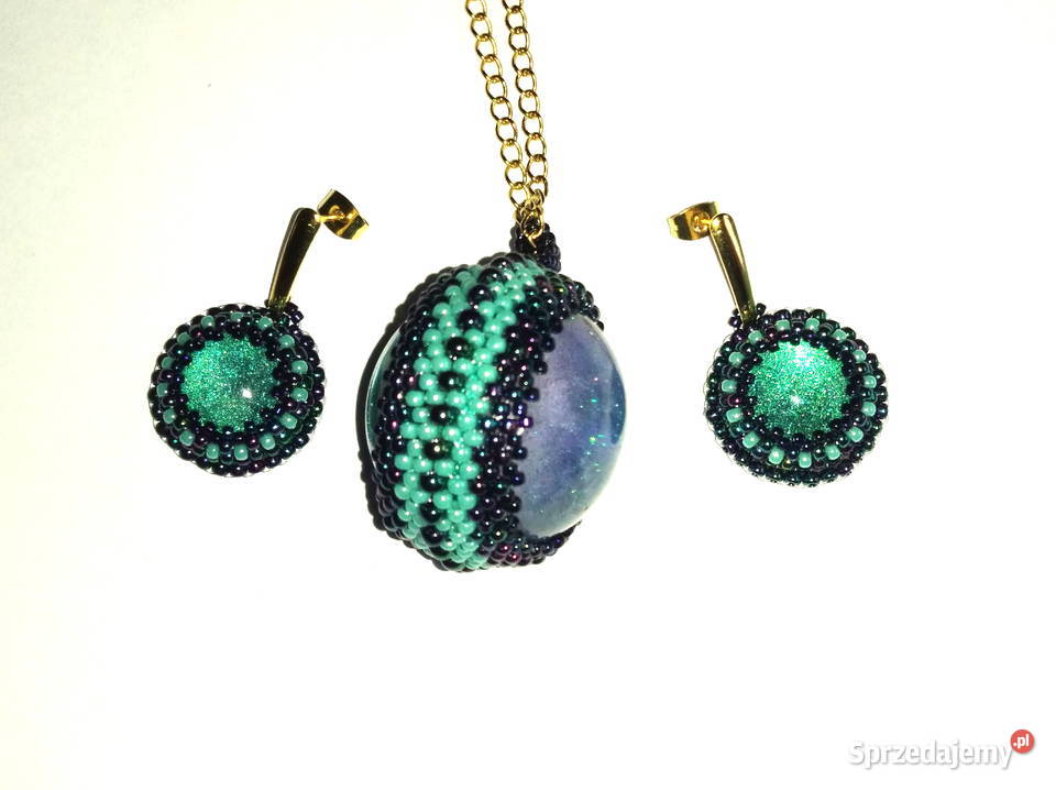 MORSKI WISIOREK KULKA Z KOLCZYKAMI Z ŻYWICĄ Warszawa