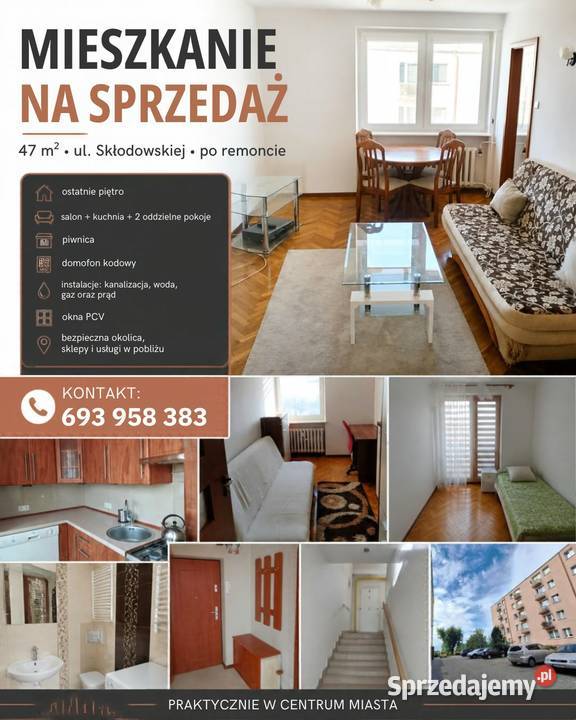 Mieszkanie 47m2 3 pokoje balkon warmińsko-mazurskie
